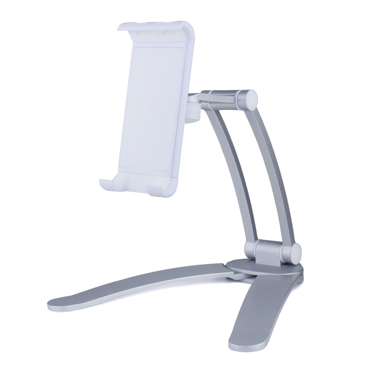 Support tablette et téléphone pliable (métal, argent)