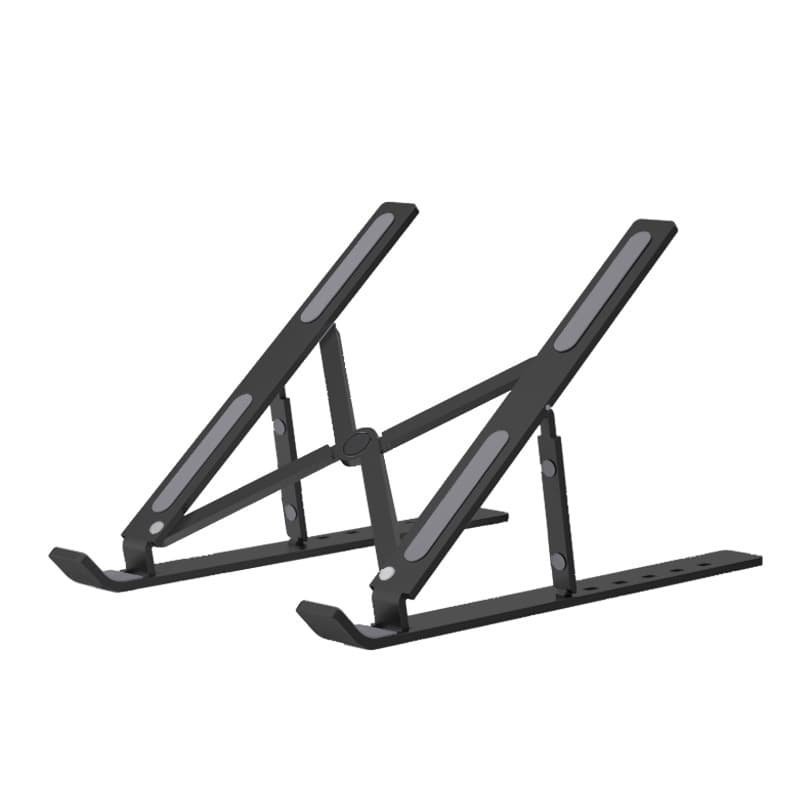 Support d'ordinateur portable pliable (aluminium, noir)