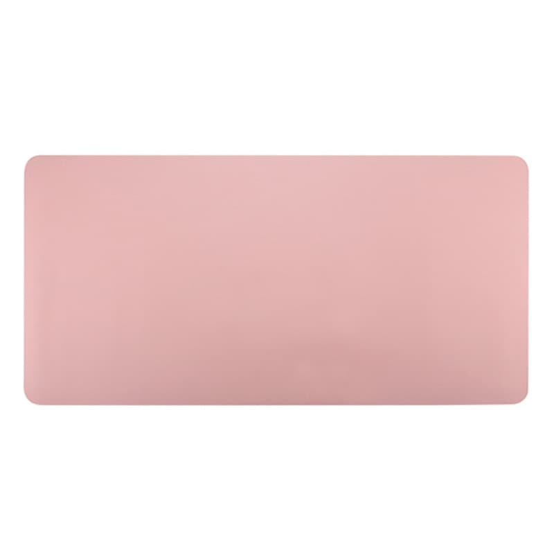 Sous-main de bureau (revêtement cuir, rose, 40 × 80 cm)